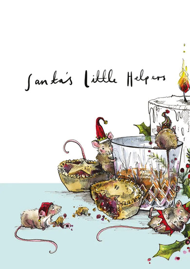 The Art File Santa’s little helpers - Mice Card Blank