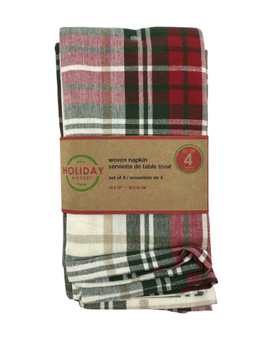 Christmas Red Check Napkin Set of 4