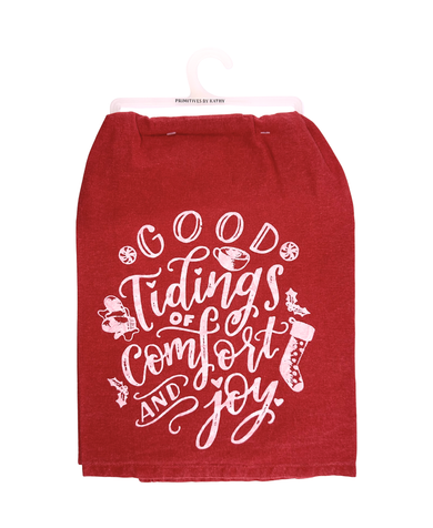 Primitives By Kathy Good Tidings Dish Towel