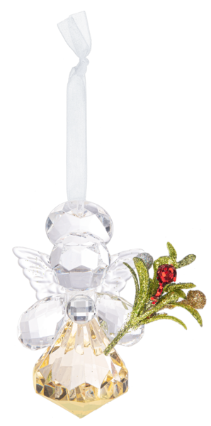 Teeny Mistletoe Angel Jewel Ornaments