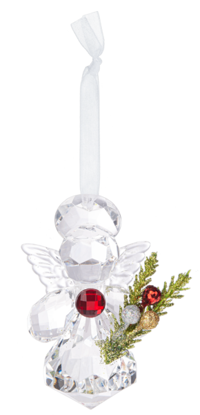 Teeny Mistletoe Angel Jewel Ornaments