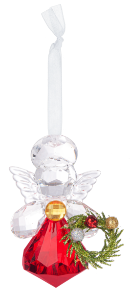 Teeny Mistletoe Angel Jewel Ornaments
