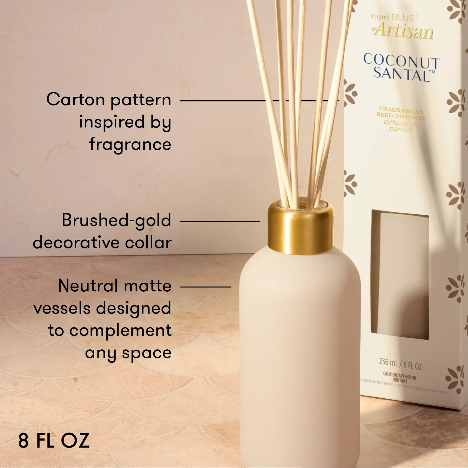 Capri Blue Coconut Santal Artisan Terrazza Velluto Reed Diffuser