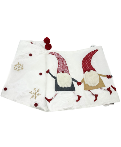Ganz Holiday Gnomes Table Runner with Pom Poms 13