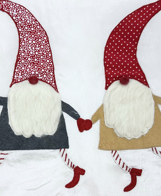 Ganz Holiday Gnomes Table Runner with Pom Poms 13