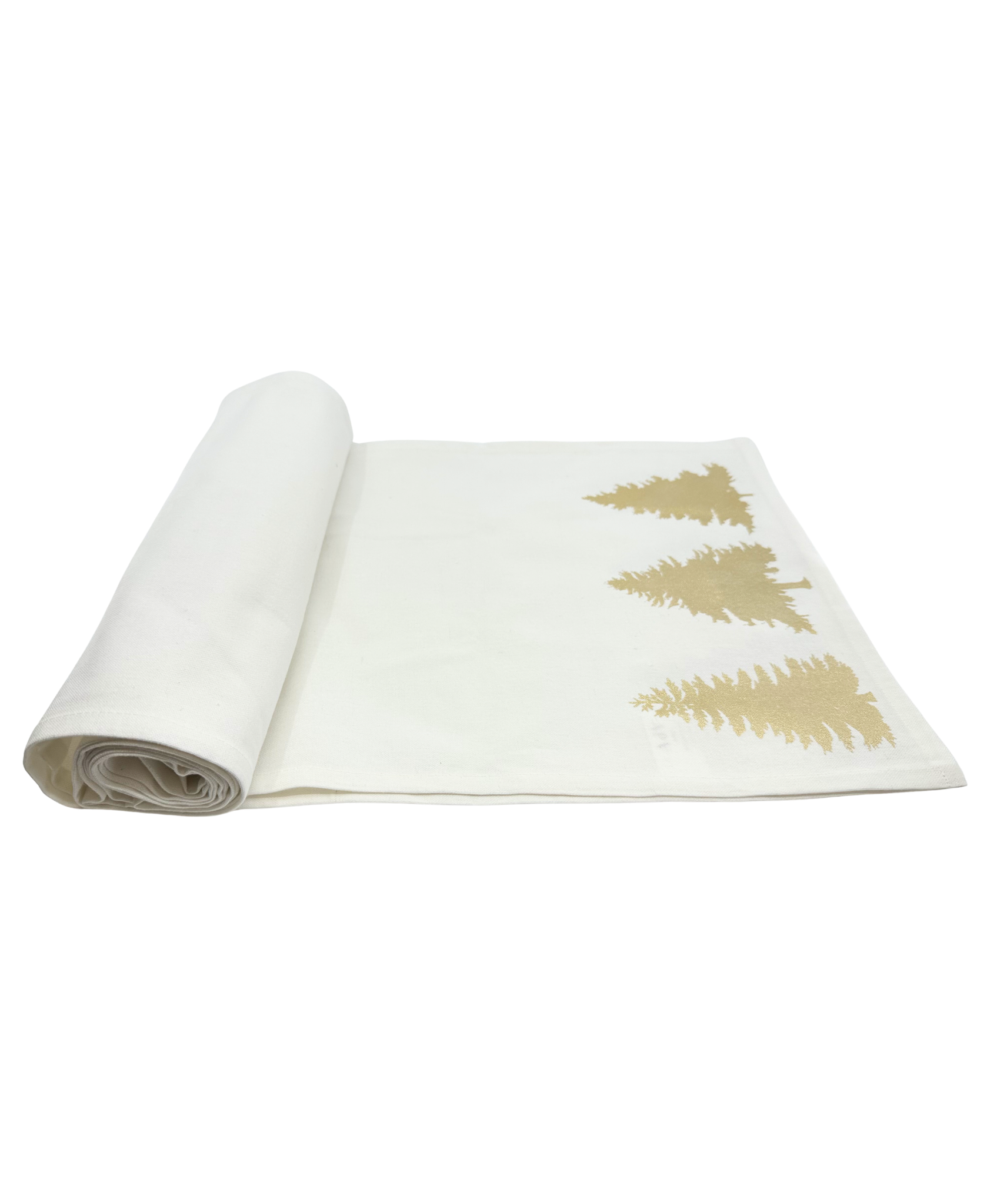 ADV Table Runner White & Gold 13