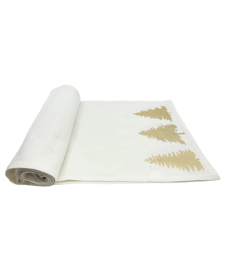 ADV Table Runner White & Gold 13