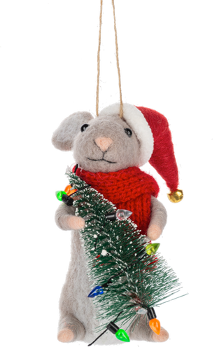 Wool Holiday Mice Ornaments