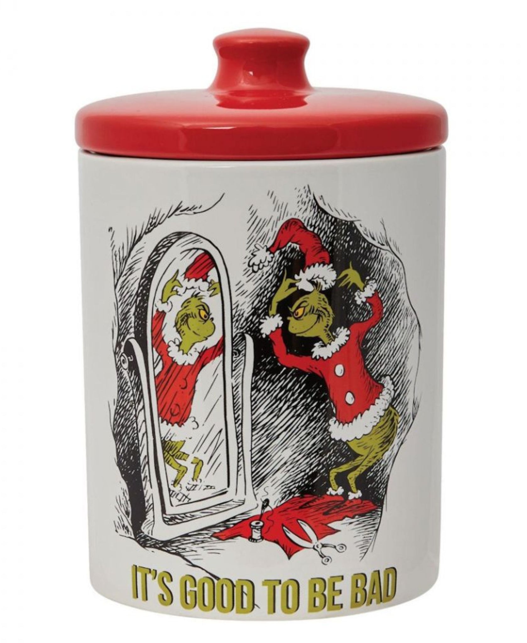Department 56 The grinch Classic Santa Grinch Med Canister