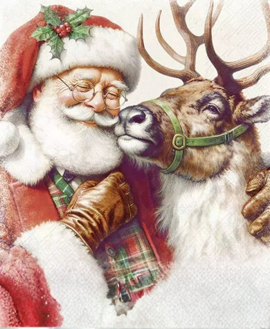 Ihr Santas Best Friend Cream Cocktail Napkins