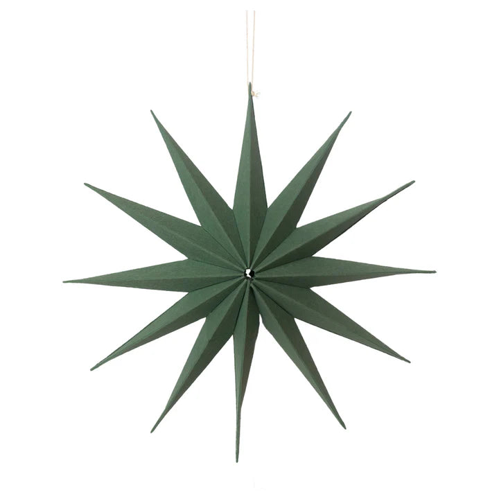 Felted Star Ornament - Green