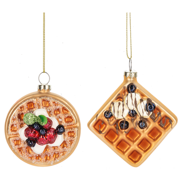 Glass Waffle Ornaments