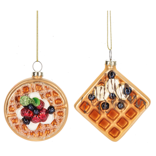 Glass Waffle Ornaments