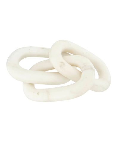 White Marble Chain Link Decor