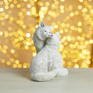 Winter Fox Couple Figurine