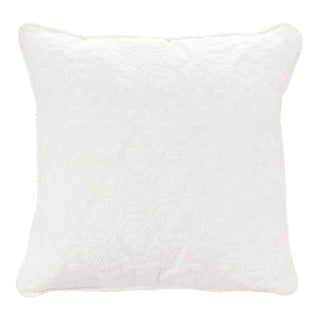 White Snowflake Throw Pillow