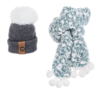 Wine Bottle Toque and Scarf Set
