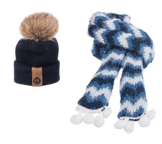 Wine Bottle Toque and Scarf Set