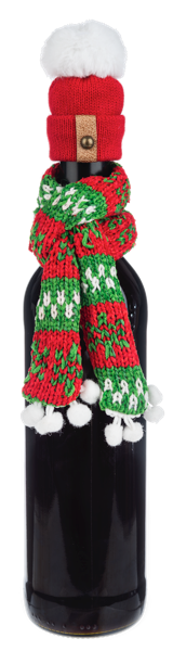 Wine Bottle Toque and Scarf Set