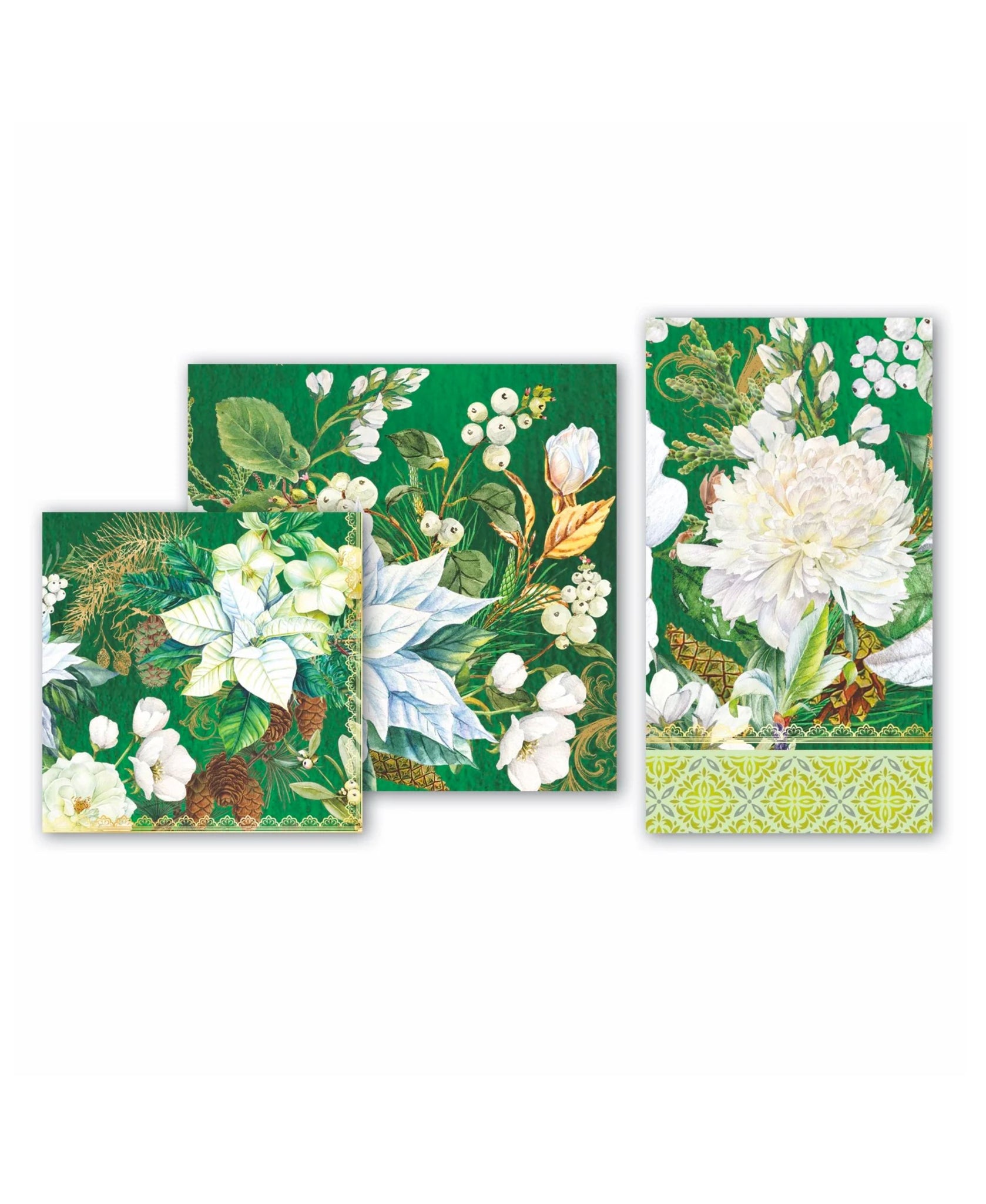 Michel Design Works Winter Blooms Hostess Napkins