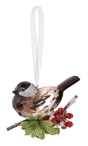 Winter Chickadee With Berrys Ornament