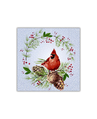 Old Country Design Winter Cardinal Luncheon Napkin