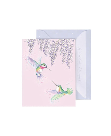 Wrendale Designs 'Wisteria Wishes' Hummingbird Gift Enclosure Card