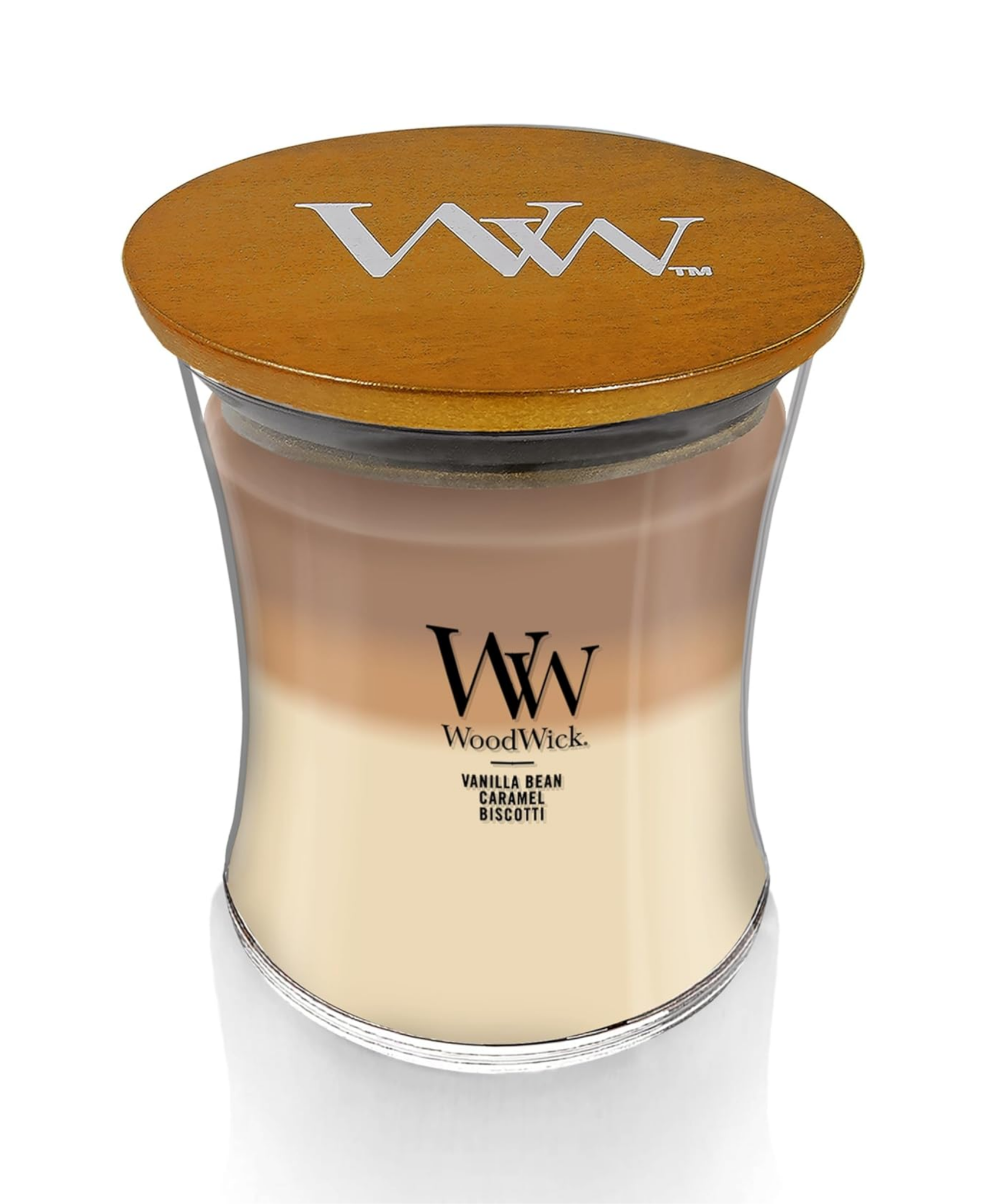 WoodWick Café Sweets Trilogy Candle - Medium (Vanilla Bean, Caramel & Biscotti)