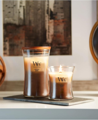 WoodWick Café Sweets Trilogy Candle - Medium (Vanilla Bean, Caramel & Biscotti)