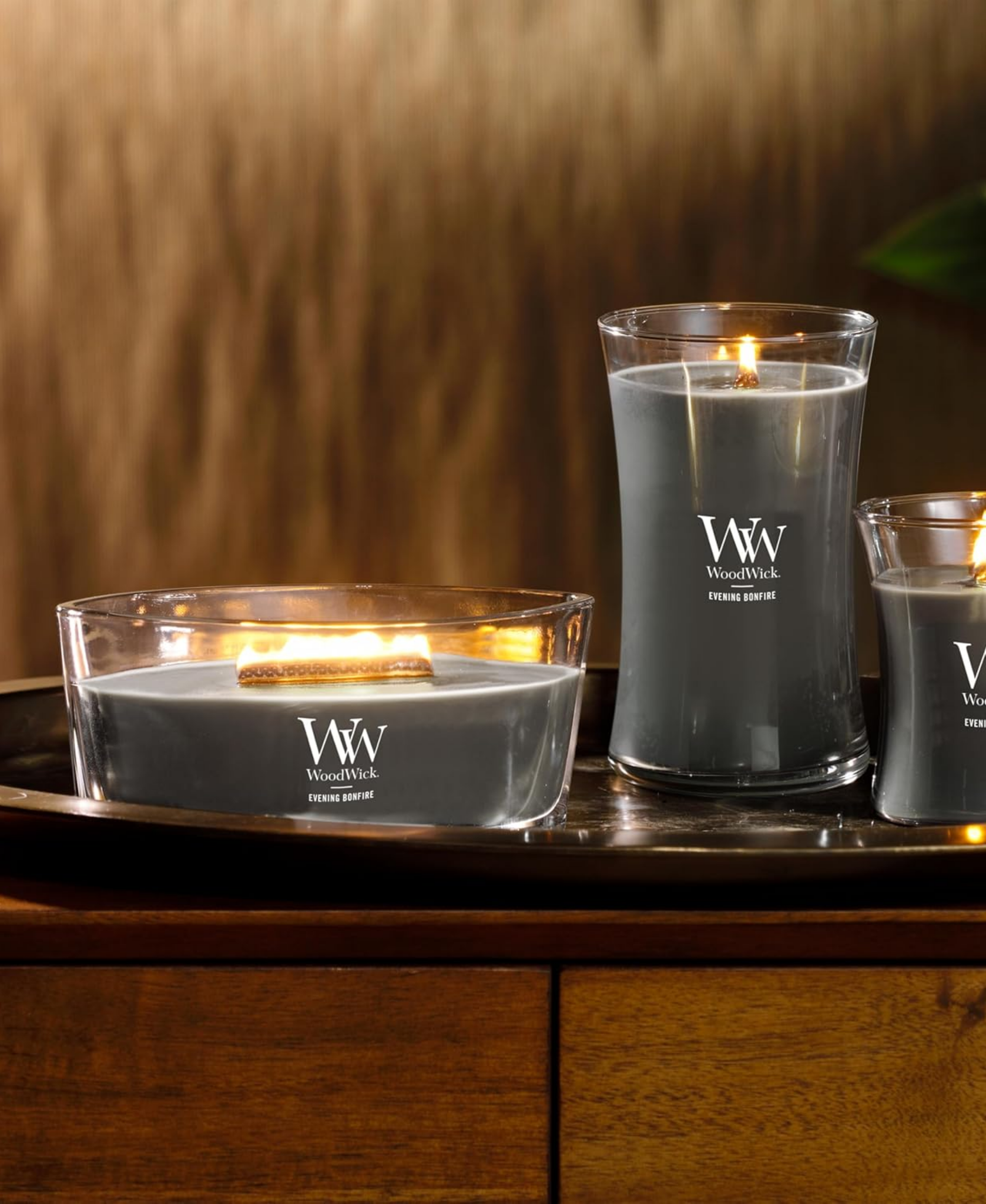 WoodWick Evening Bonfire Candle - Ellipse