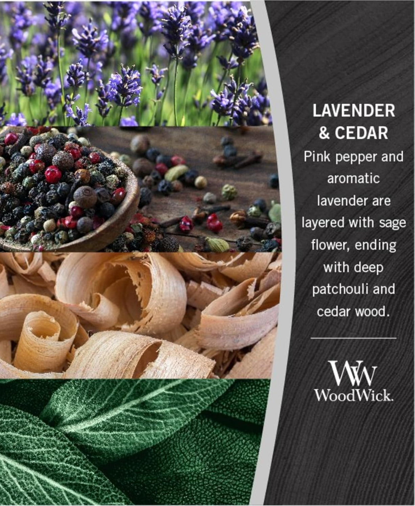 WoodWick Lavender Cedar Candle - Medium