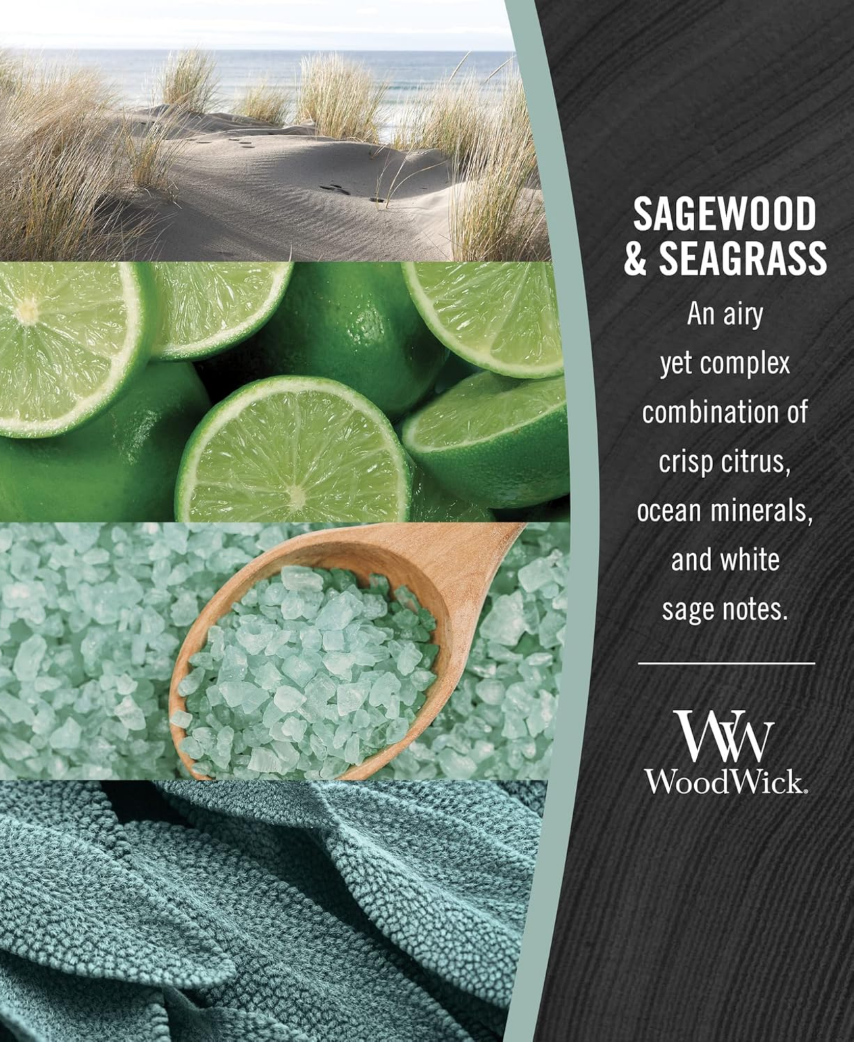 WoodWick Sagewood & Seagrass Candle - Medium