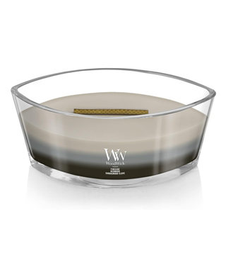 WoodWick Warm Woods Trilogy Candle - Ellipse (Fireside, Redwood & Sandalwood Clove)