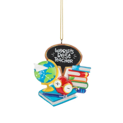 Worlds Best Teacher Ornament