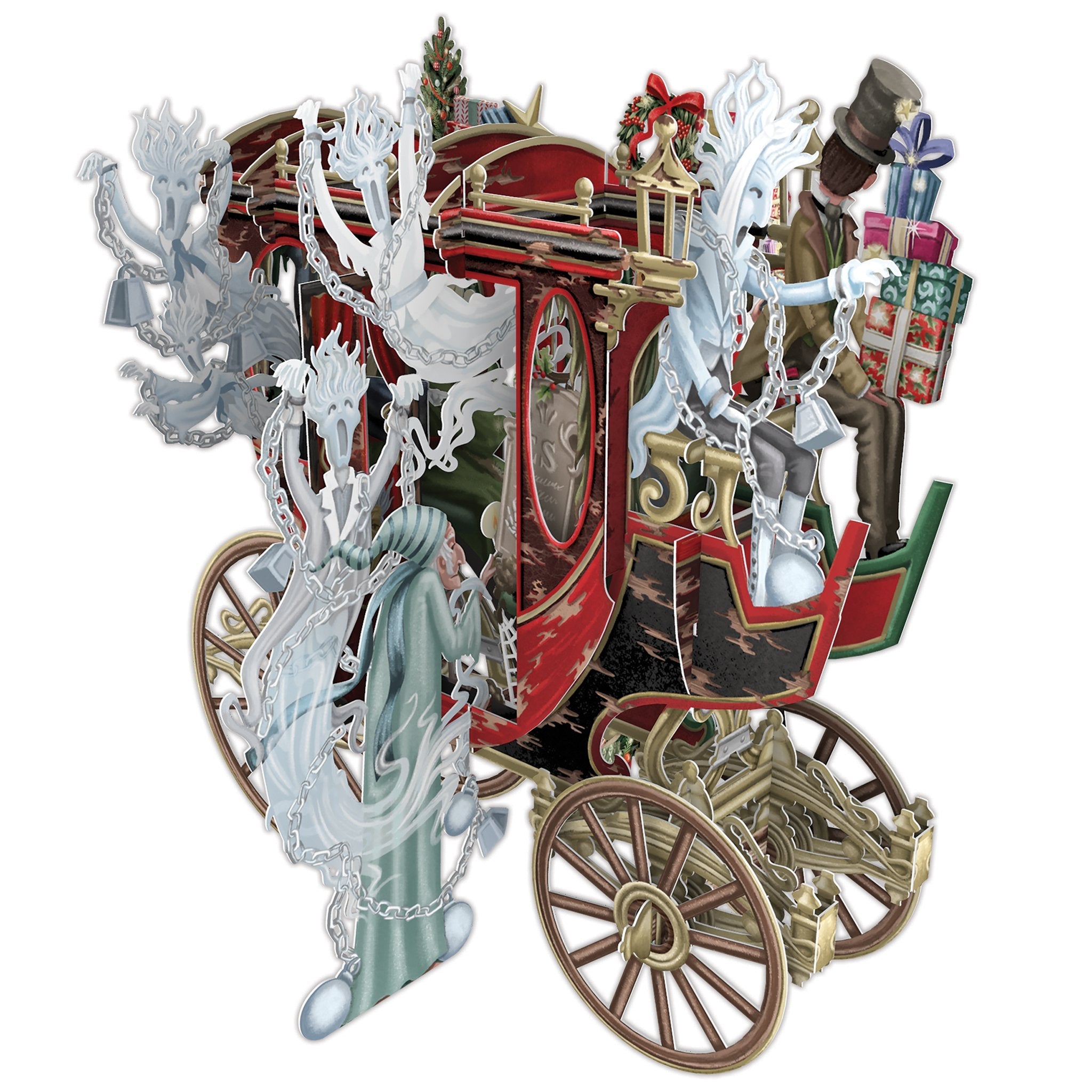 Me & McQ Christmas Carol 3D Pop Up Christmas Card