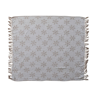 Jacquard Snowflake Woven Throw Blanket