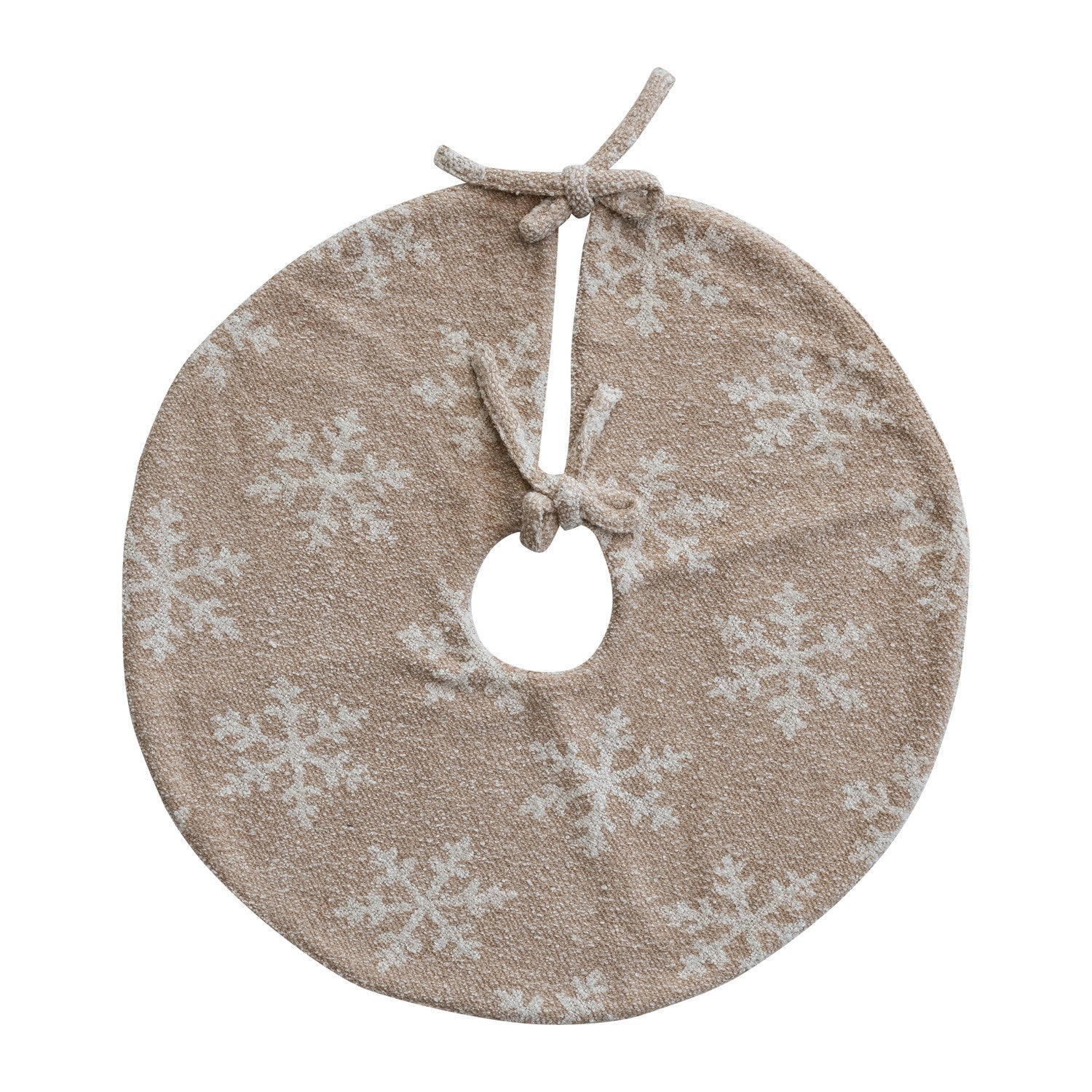 Jacquard Snowflake Woven Tree Skirt