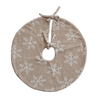 Jacquard Snowflake Woven Tree Skirt