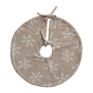 Jacquard Snowflake Woven Tree Skirt