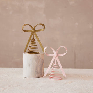 Gold Metal Bow Tree Topper