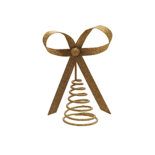 Gold Metal Bow Tree Topper