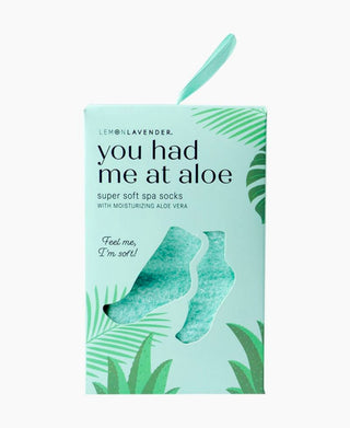 You Had Me At Aloe - Super Soft Spa Socks