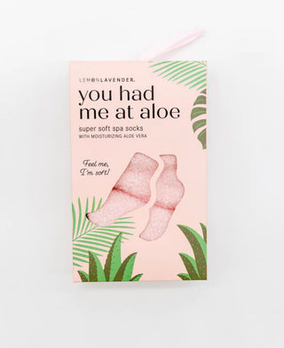 You Had Me At Aloe - Super Soft Spa Socks