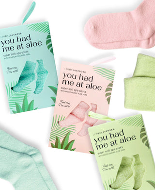 You Had Me At Aloe - Super Soft Spa Socks