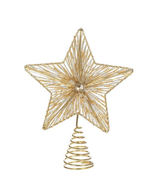 Bead Star Tree Topper - Gold