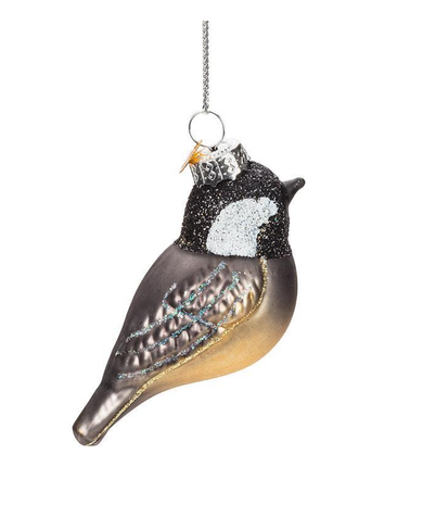 Black and White Chickadee Ornament