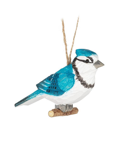 Blue Jay Carved Ornament