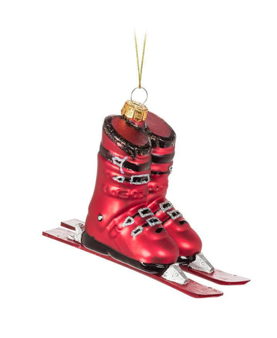 Downhill Skis And Boots Ornament