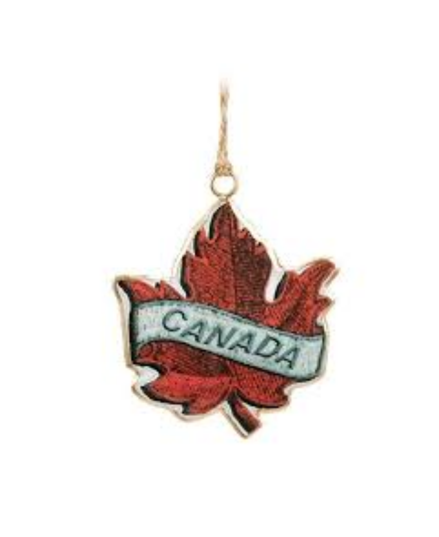 Maple Leaf With Canada Ornament