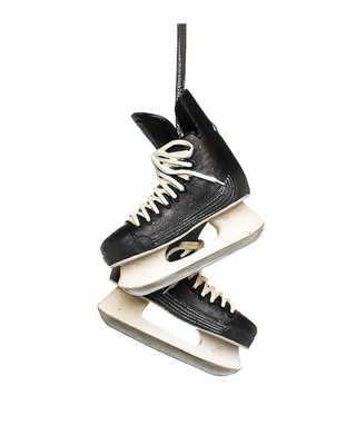 Pair Of Black Hockey Skates Ornament